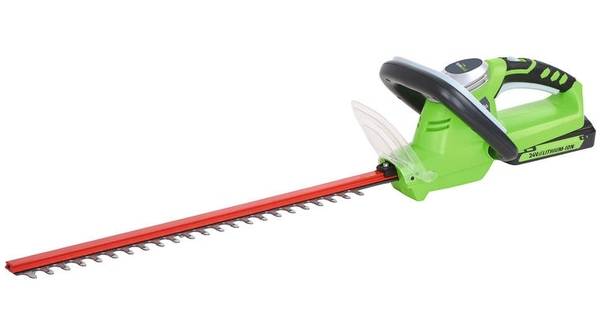 Obrázek k výrobku 55861 - Aku plotostřih 24V/2 Ah Li-ion/lišta 56 cm
