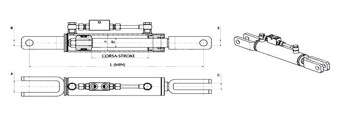 Obrázek k výrobku 14350 - Hydraulický závěs 540/750