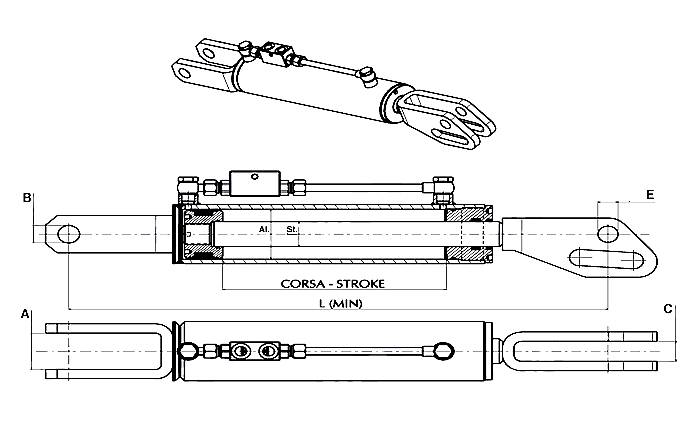 Obrázek k výrobku 14348 - Hydraulický závěs FIAT 530/700