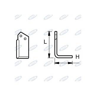 Obrázek k výrobku 2720 - NŮŽ ROTAVÁTORU 150 x 200 MM PRAVÝ