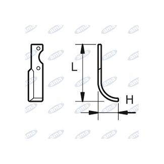 Obrázek k výrobku 43488 - NŮŽ ROTAVÁTORU 62 x 195 MM LEVÝ