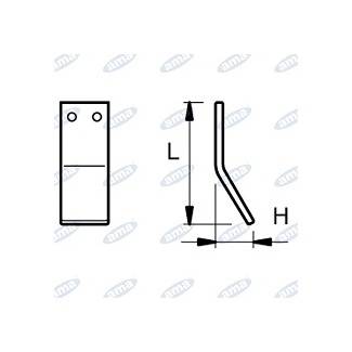 Obrázek k výrobku 43467 - NŮŽ ROTAVÁTORU 70 x 180 MM PRAVÝ