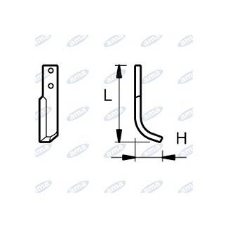 Obrázek k výrobku 43655 - NŮŽ ROTAVÁTORU 76 x 223 MM PRAVÝ