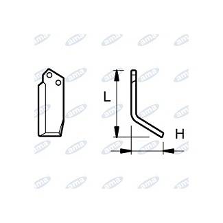 Obrázek k výrobku 43720 - NŮŽ ROTAVÁTORU 88 x 167 MM PRAVÝ