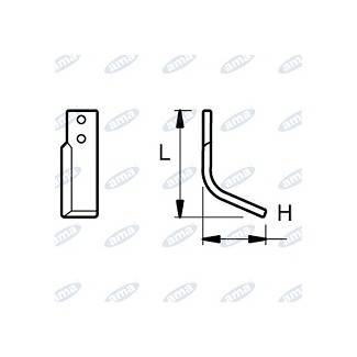 Obrázek k výrobku 43490 - NŮŽ ROTAVÁTORU 95 x 162 MM LEVÝ