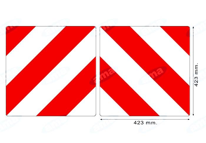 Obrázek k výrobku 61561 - Odrazový panel pro zemědělskou techniku 423x423 mm