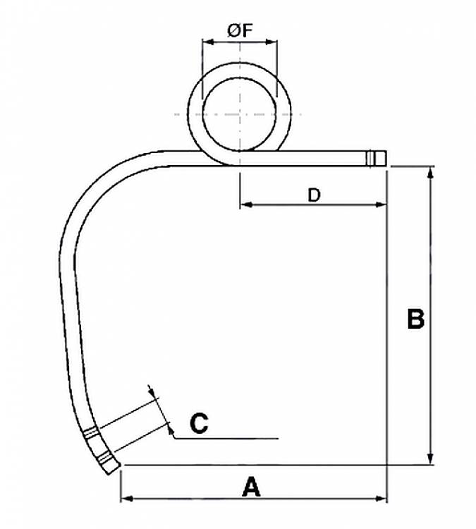 Obrázek k výrobku 49785 - pero pravé typ quadro 30x30 Ø 120 mm