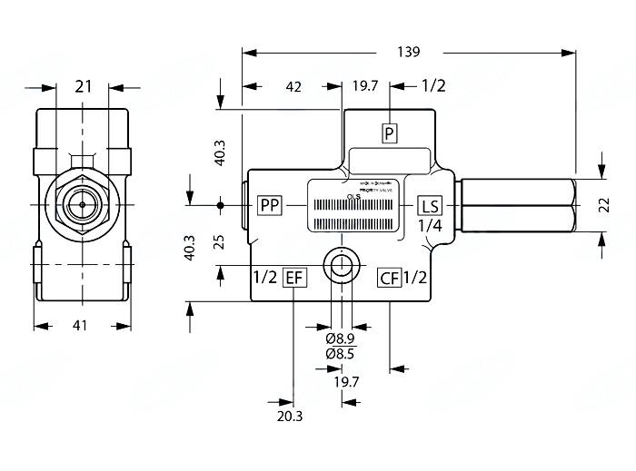 Obrázek k výrobku 59957 - Přednostní ventil Danfoss  - montáž na hadice