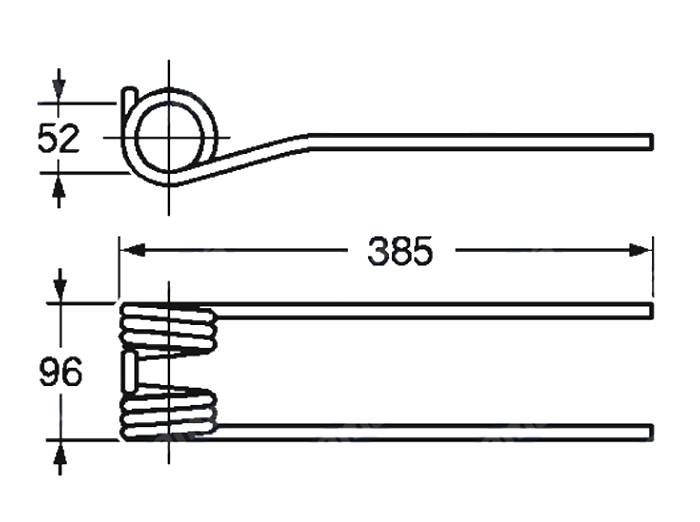 Obrázek k výrobku 57463 - Pružina obraceče 52x96x385