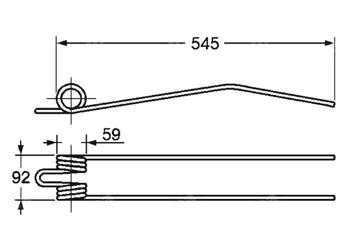 Obrázek k výrobku 57547 - Pružina shrnovače 59x92x545