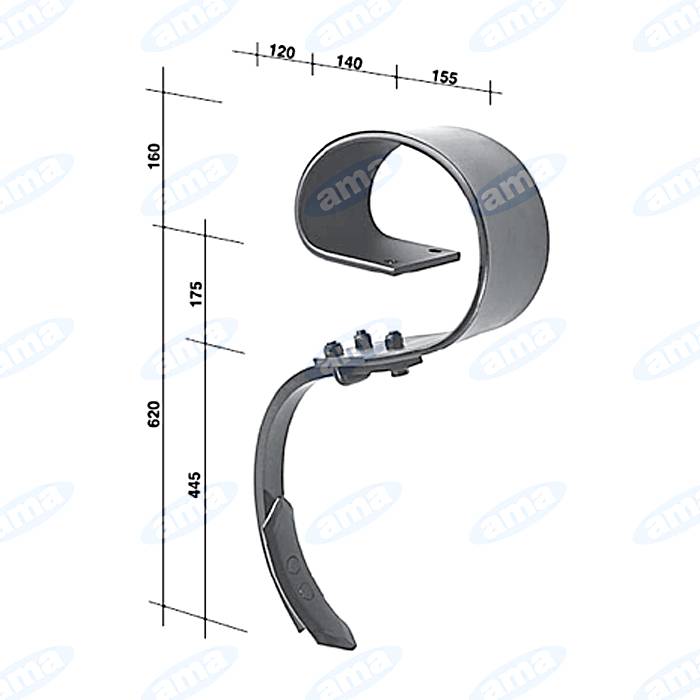 Obrázek k výrobku 49909 - Pružina TITAN,se zubem 65X8 mm