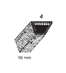 Obrázek k výrobku 55189 - Řemem kevlarový, klínový 15,8x812,8 mm