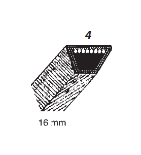 Obrázek k výrobku 55190 - Řemem kevlarový, klínový 15,8x838,2 mm