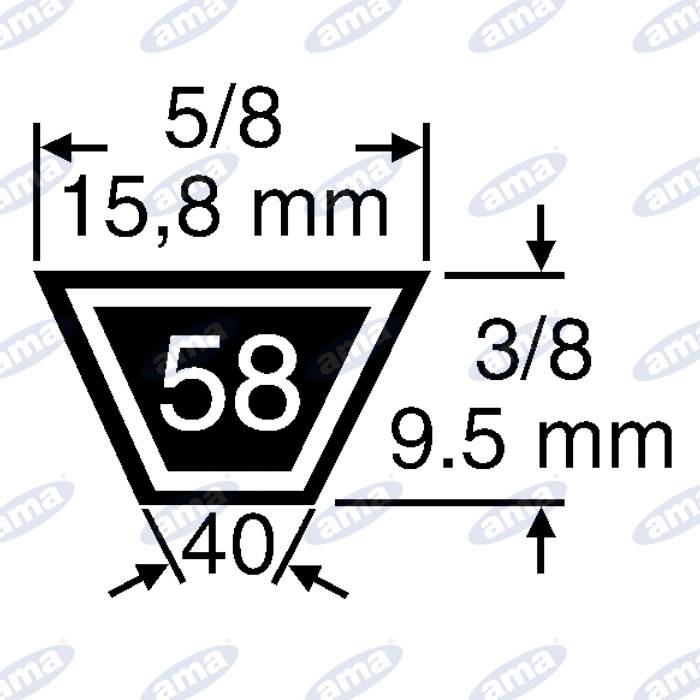 Obrázek k výrobku 4989 - Řemen kevlarový, klínový