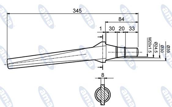 Specifikace - Hřeb rotačních bran Forigo, Roteritalia 345 mm