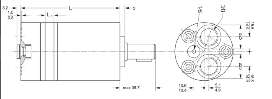 Specifikace - Hydraulický motor Danfoss OMM 50