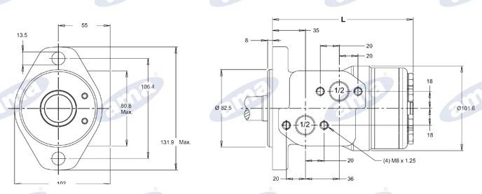 Specifikace - Hydraulický motor Danfoss WR320