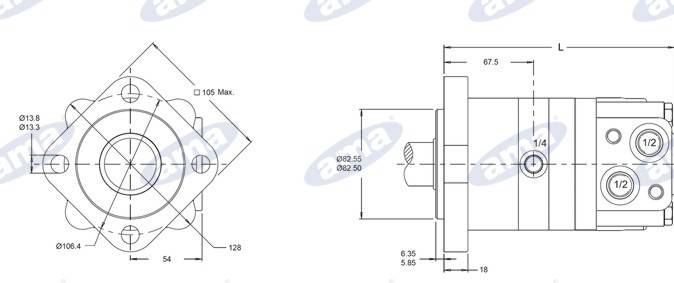 Specifikace - Hydraulický motor Danfoss WS125