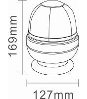 Specifikace - LED zábleskový maják 12-24V, magnetický, serie GEA