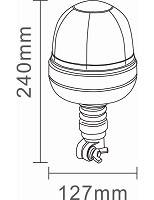 Specifikace - LED zábleskový maják 12-24V, na tyčový držák, serie GEA