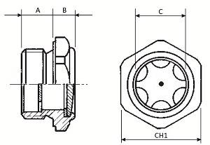 Specifikace - ukazatel hladiny 1/2" hliníkový