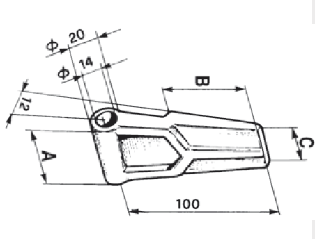 Specifikace - Zavěšení bočnice 100/38 mm