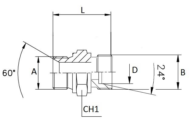 Specifikace - Závitová redukce BSP - DIN 24 3/8"-16X1,5