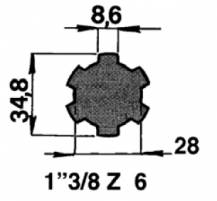 Obrázek k výrobku 54409 - Adaptér s válcovitou dírou, 100mm