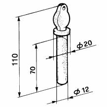 Obrázek k výrobku 60186 - Čep zavírání postranice 20 mm