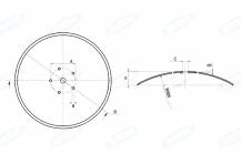 Obrázek k výrobku 56022 - Disk hladký vydutý Ø 560mm - 6mm tloušťka