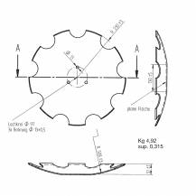 Obrázek k výrobku 60986 - disk ozubený vydutý Ø 460/4mm