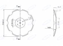 Obrázek k výrobku 61031 - Disk ozubený vydutý Ø 465/5mm LEMKEN