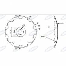 Obrázek k výrobku 62394 - Disk ozubený vydutý Ø 510/4mm KOCKERLING