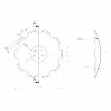 Obrázek k výrobku 61104 - Disk ozubený vydutý Ø 510/4mm SKF