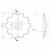 Obrázek k výrobku 61117 - Disk ozubený vydutý Ø 510/4mm SKF