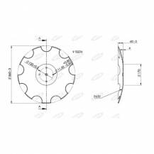 Obrázek k výrobku 62393 - Disk ozubený vydutý Ø 560/4mm LEMKEN