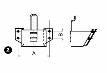 Obrázek k výrobku 55404 - držák zajišťovacího klínu 150 mm