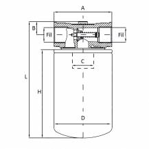 Obrázek k výrobku 55605 - filtr hydrauliky s kartuší 3/4", 10µ