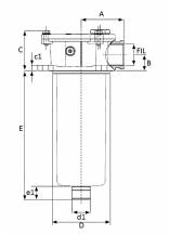 Obrázek k výrobku 55604 - filtr hydrauliky s vložkou 1",110l/min