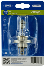 Obrázek k výrobku 10078 - Halogenová žárovka H4 12V 60/55W P43t. Blistr 1 ks