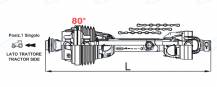 Obrázek k výrobku 60554 - Homokinetická kardanová hřídel single, 2 kat, 1200 mm