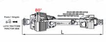 Obrázek k výrobku 54127 - Homokinetická kardanová hřídel single, 4 kat, 800 mm