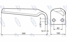 Obrázek k výrobku 56040 - Hřeb pravý 300x17x60mm