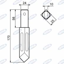 Obrázek k výrobku 60472 - Hřeb rotační brány 170x24x10 mm