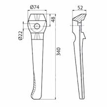 Obrázek k výrobku 37331 - Hřeb rotační brány 340x52x22 LELY