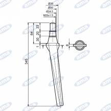 Obrázek k výrobku 60481 - Hřeb rotačních bran Forigo, Roteritalia 345 mm