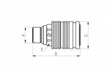 Obrázek k výrobku 54972 - Hydraulická rychlospojka Faster 18x1,5 - vnější závit - samice CPV