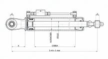 Obrázek k výrobku 57124 - Hydraulický třetí bod, 2. kategorie, délka 500 - 710 mm