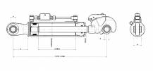 Obrázek k výrobku 45191 - Hydraulický třetí bod, 2. kategorie, délka 564-804 mm