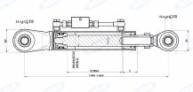 Obrázek k výrobku 57104 - Hydraulický třetí bod, 2. kategorie, délka 522-722 mm